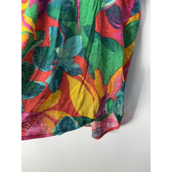 Tahari Women’sShirt/top  Tropical Linen Basic Everyday Resort Vacation Tee Sz 2X - Picture 4 of 12